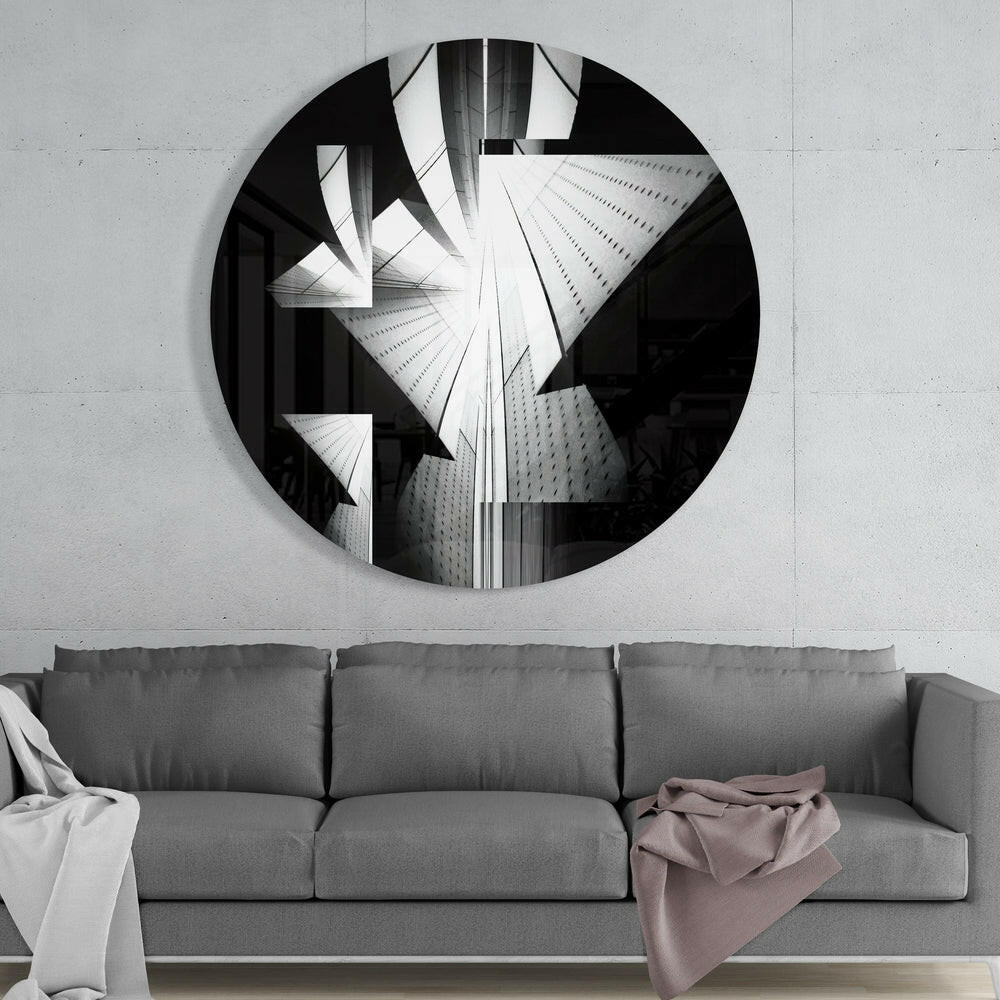 Skyscrapers Glass Wall Art.