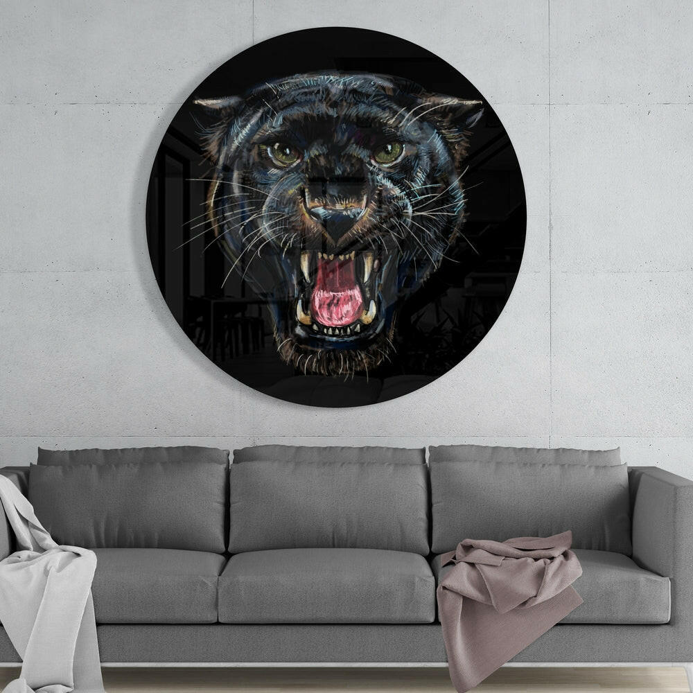 Black Panther Glass Wall Art.