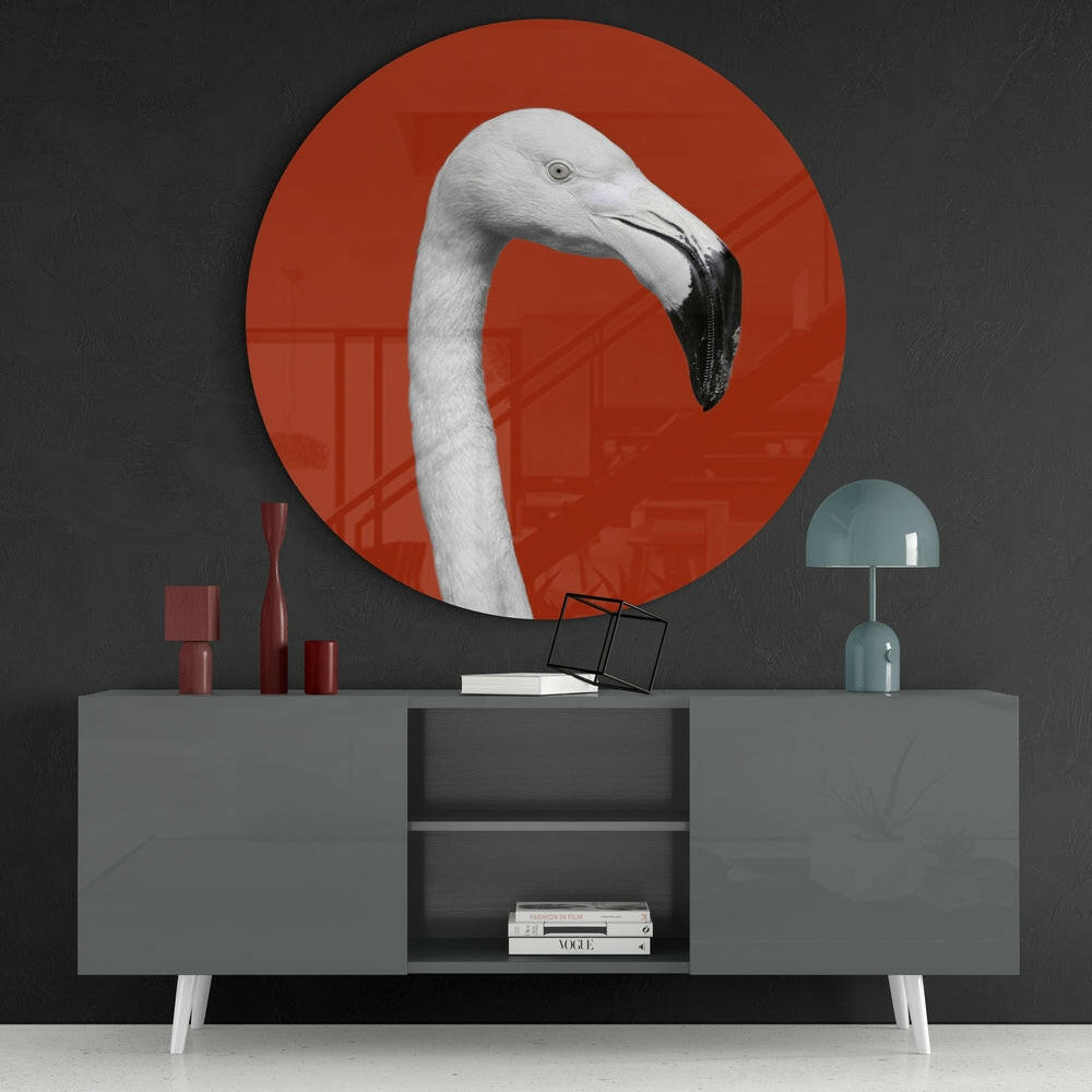 Flamingo Glass Wall Art.