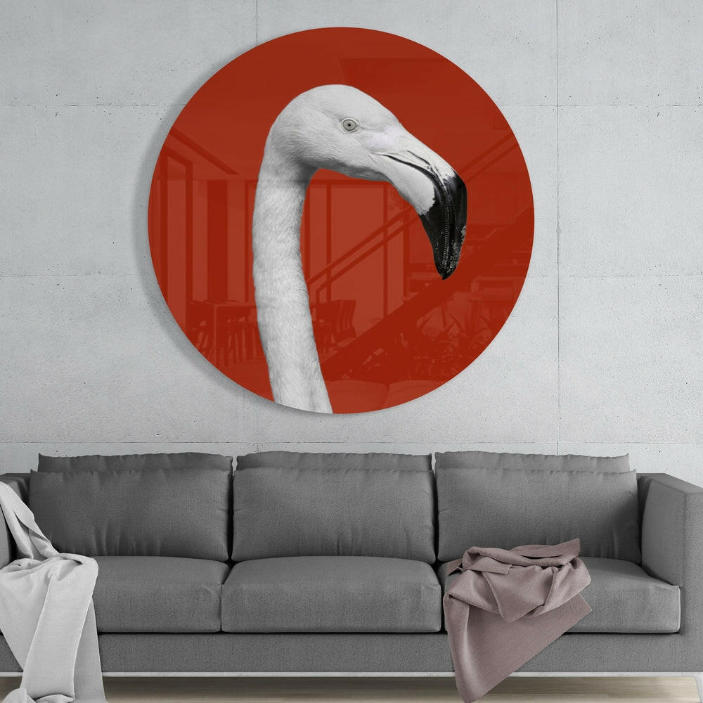 Flamingo Glass Wall Art.