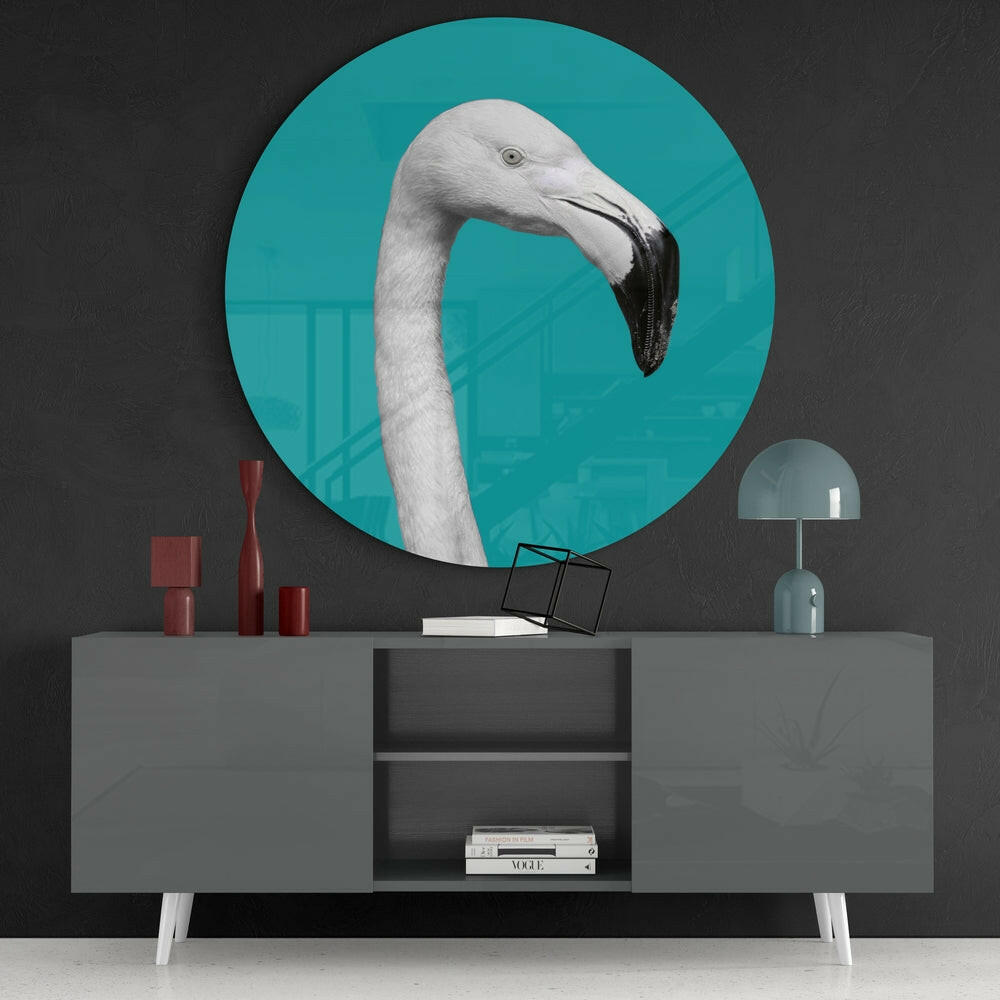Flamingo Glass Wall Art.