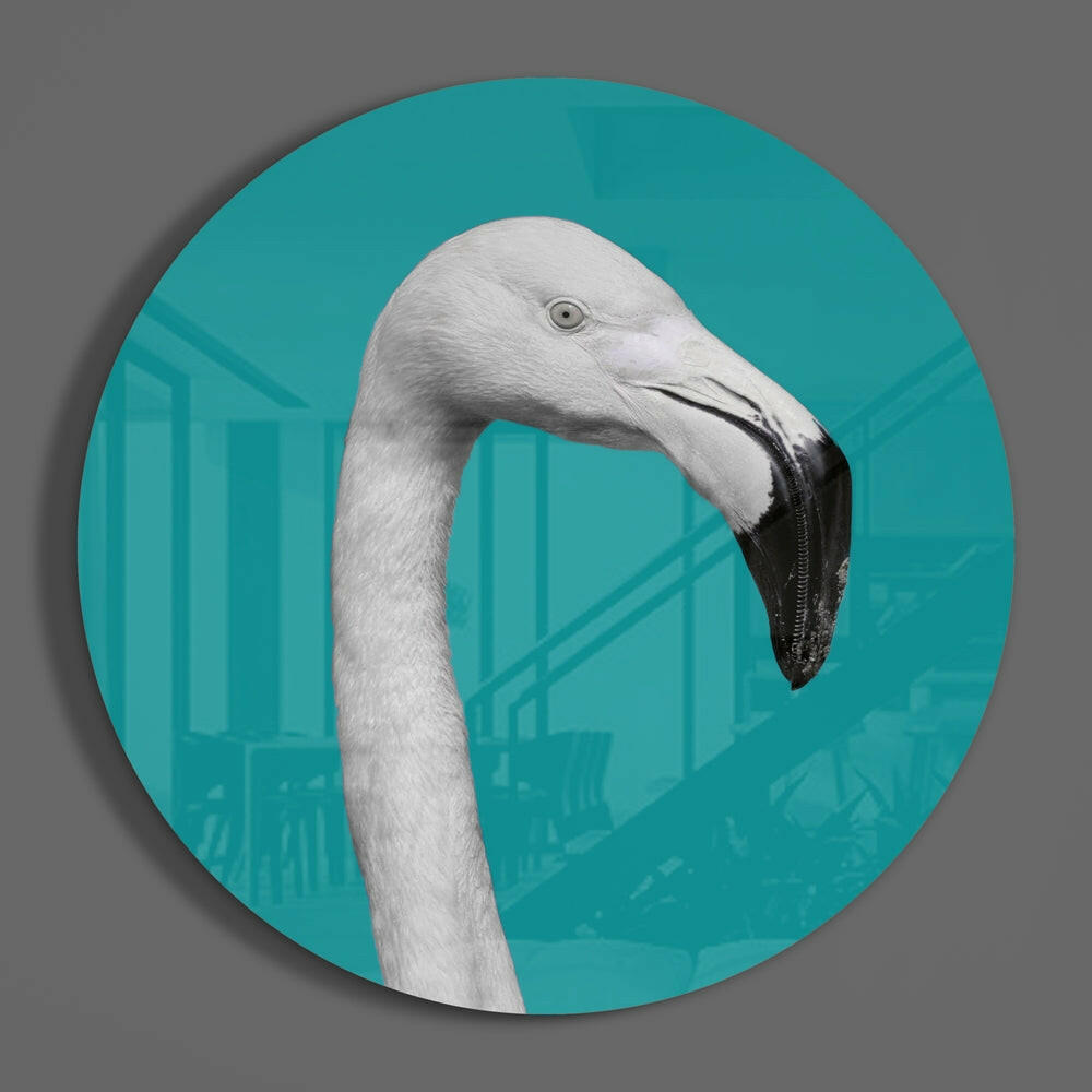 Flamingo Glass Wall Art.