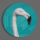 Flamingo Glass Wall Art.