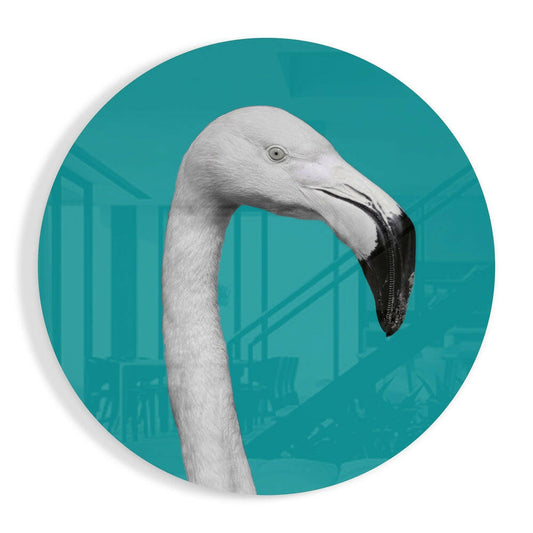 Flamingo Glass Wall Art.