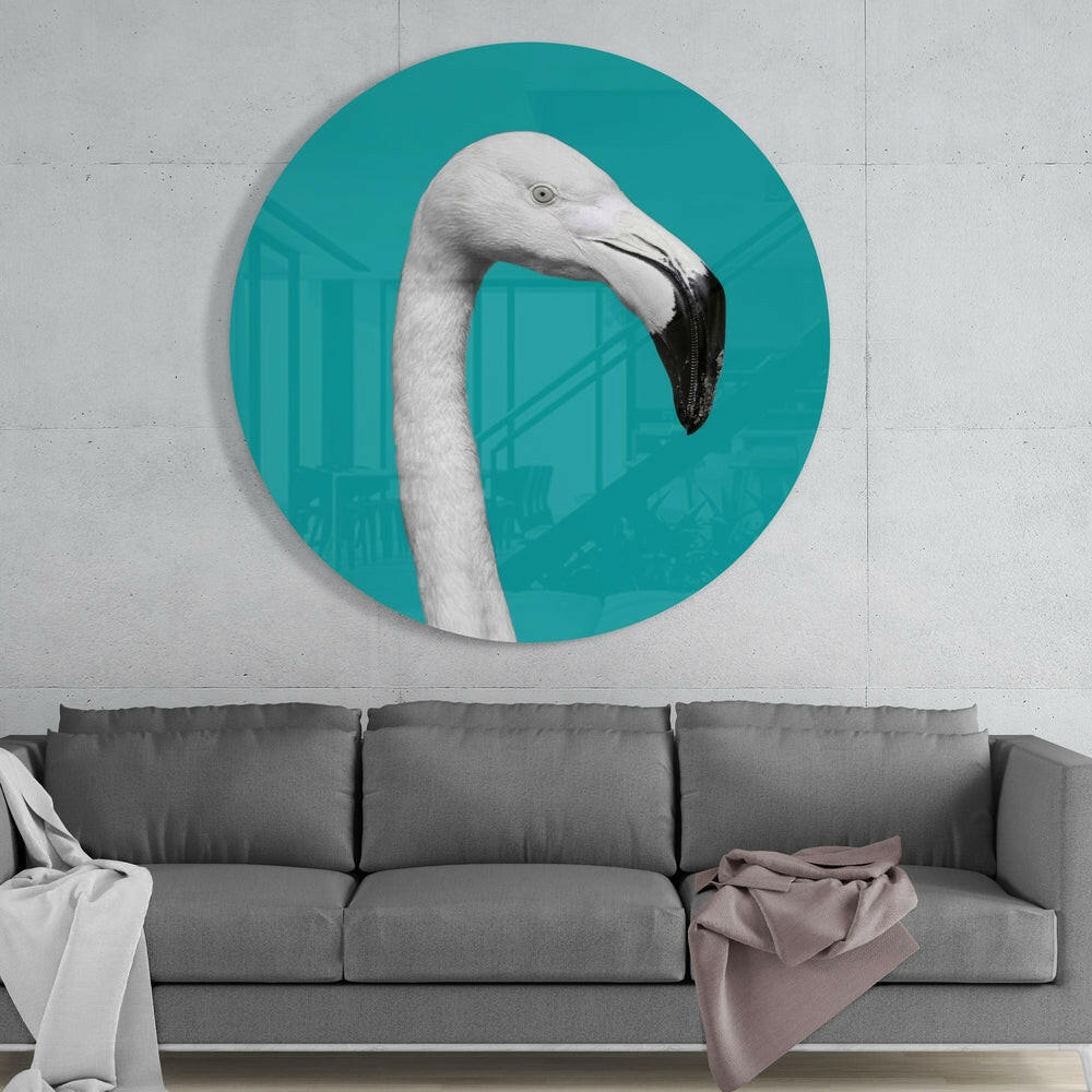 Flamingo Glass Wall Art.