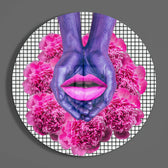 Pink Mixed Glass Wall Art.