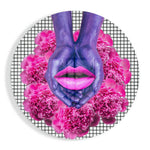 Pink Mixed Glass Wall Art.