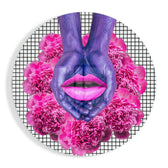 Pink Mixed Glass Wall Art.
