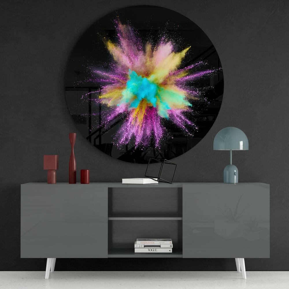 Abstract Glass Wall Art.