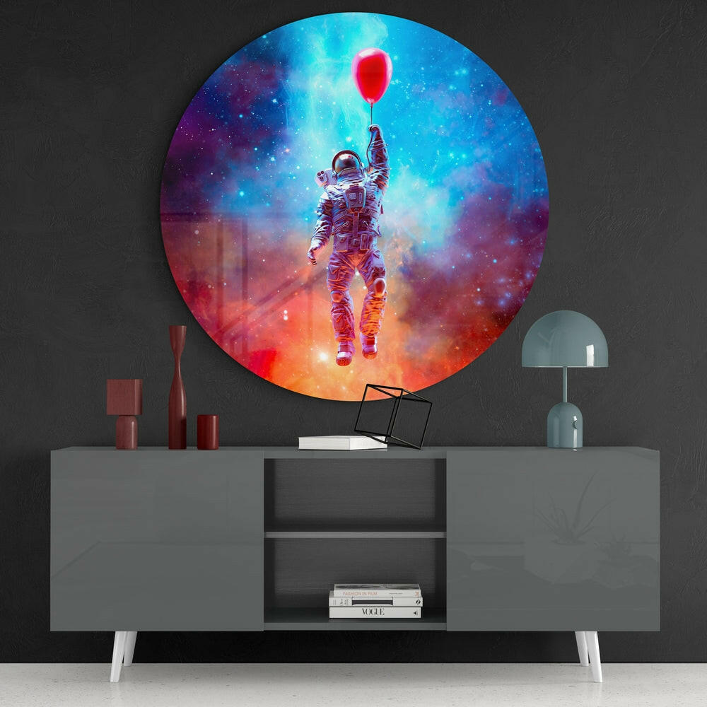 Astronaut Glass Wall Art.