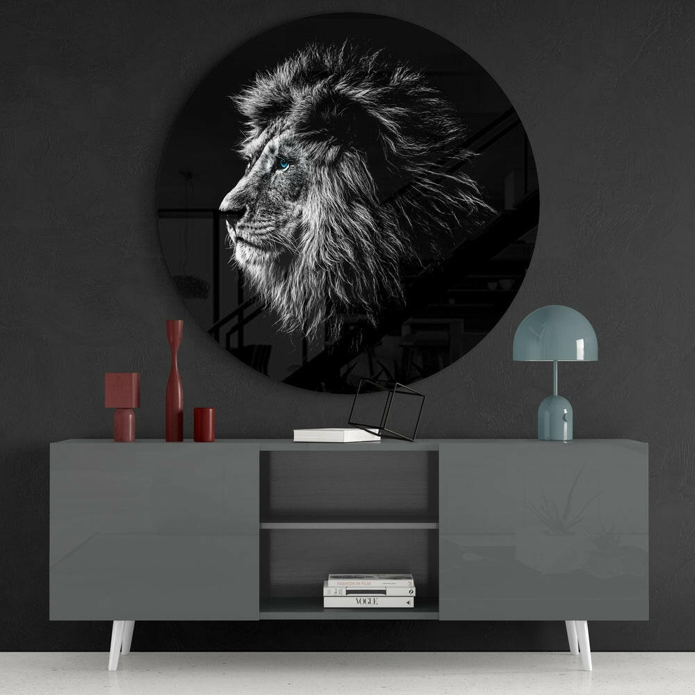 Lion Glass Wall Art.