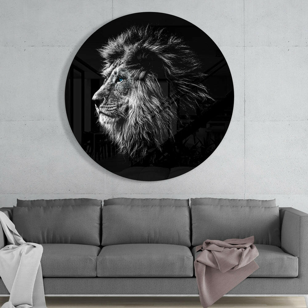 Lion Glass Wall Art.