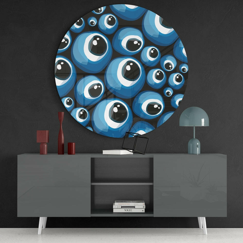 Evil Eye Bead Glass Wall Art.