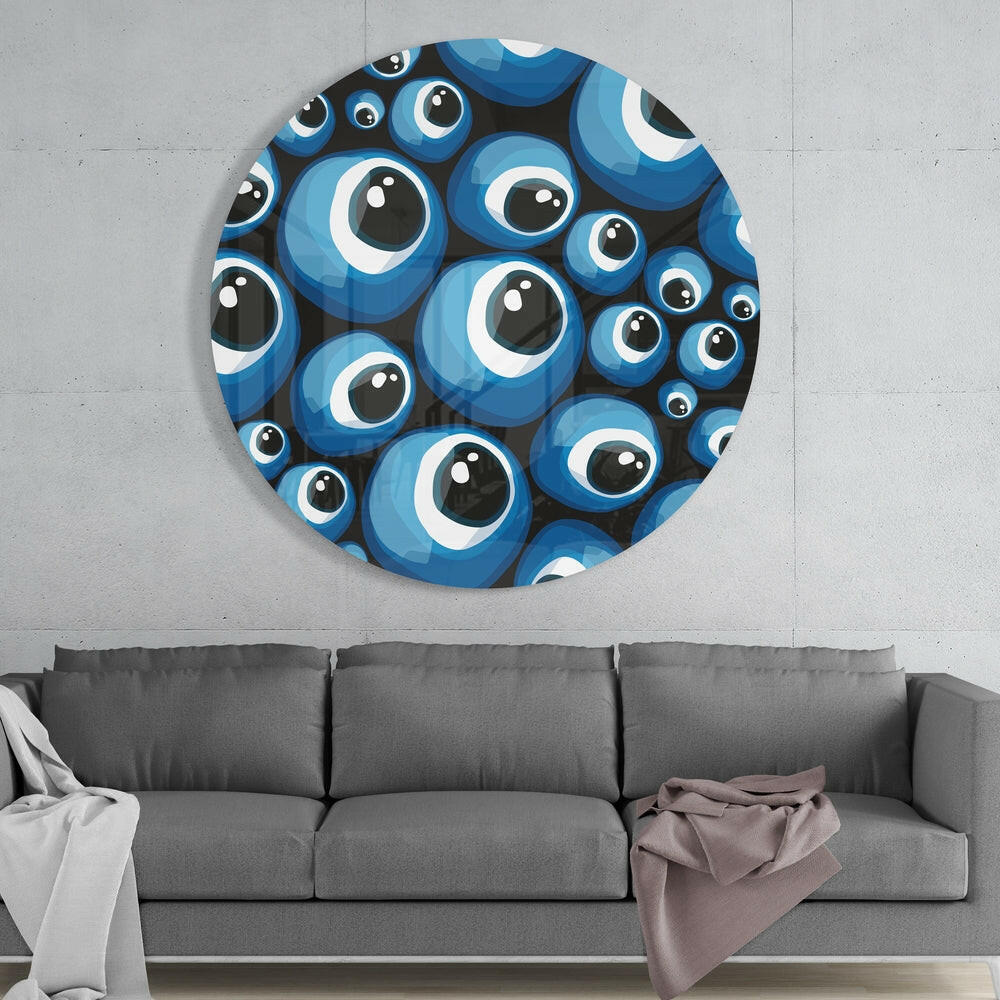 Evil Eye Bead Glass Wall Art.