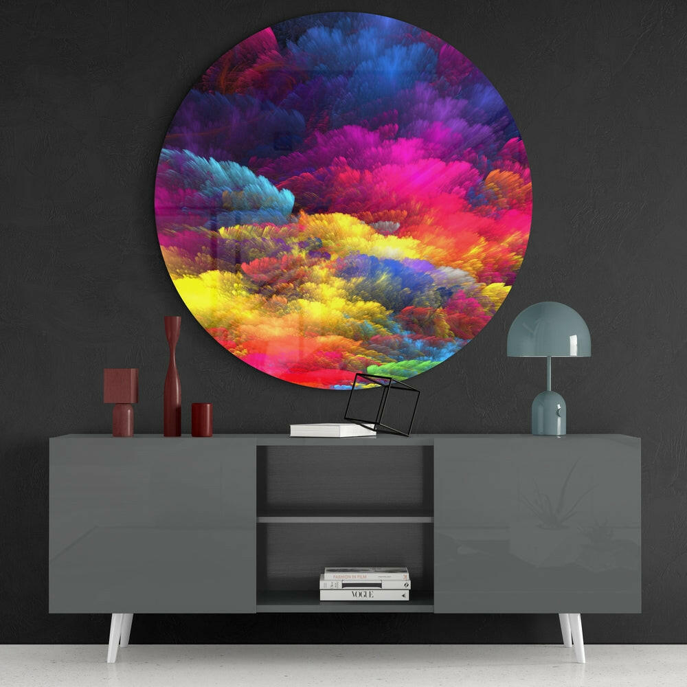 Color Explosion Glass Wall Art.