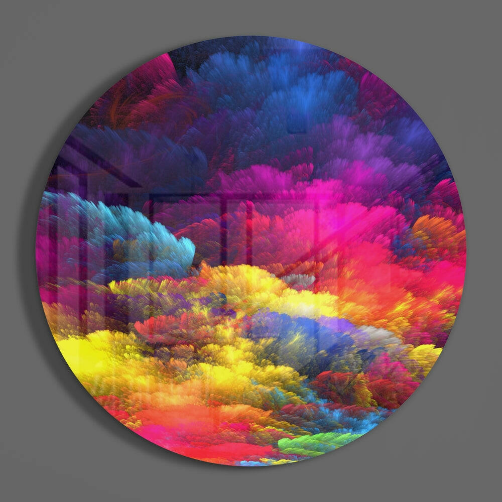 Color Explosion Glass Wall Art.