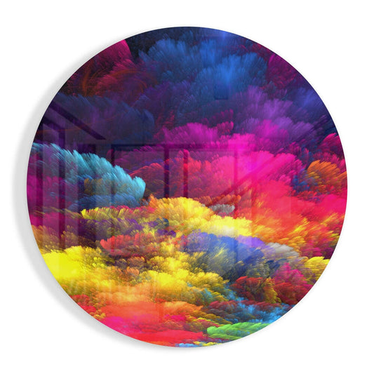 Color Explosion Glass Wall Art.
