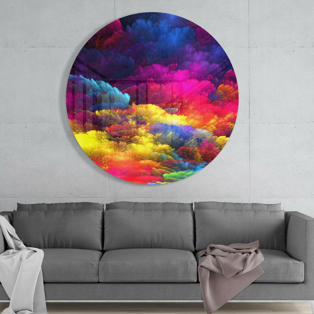 Color Explosion Glass Wall Art.