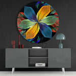 Colorful Flower Glass Wall Art.