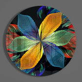 Colorful Flower Glass Wall Art.