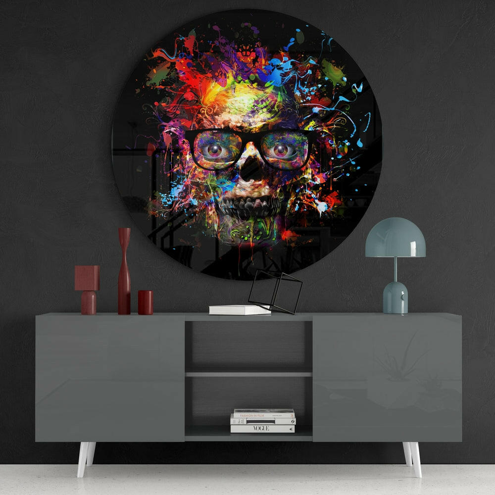 Skull Glass Wall Art.