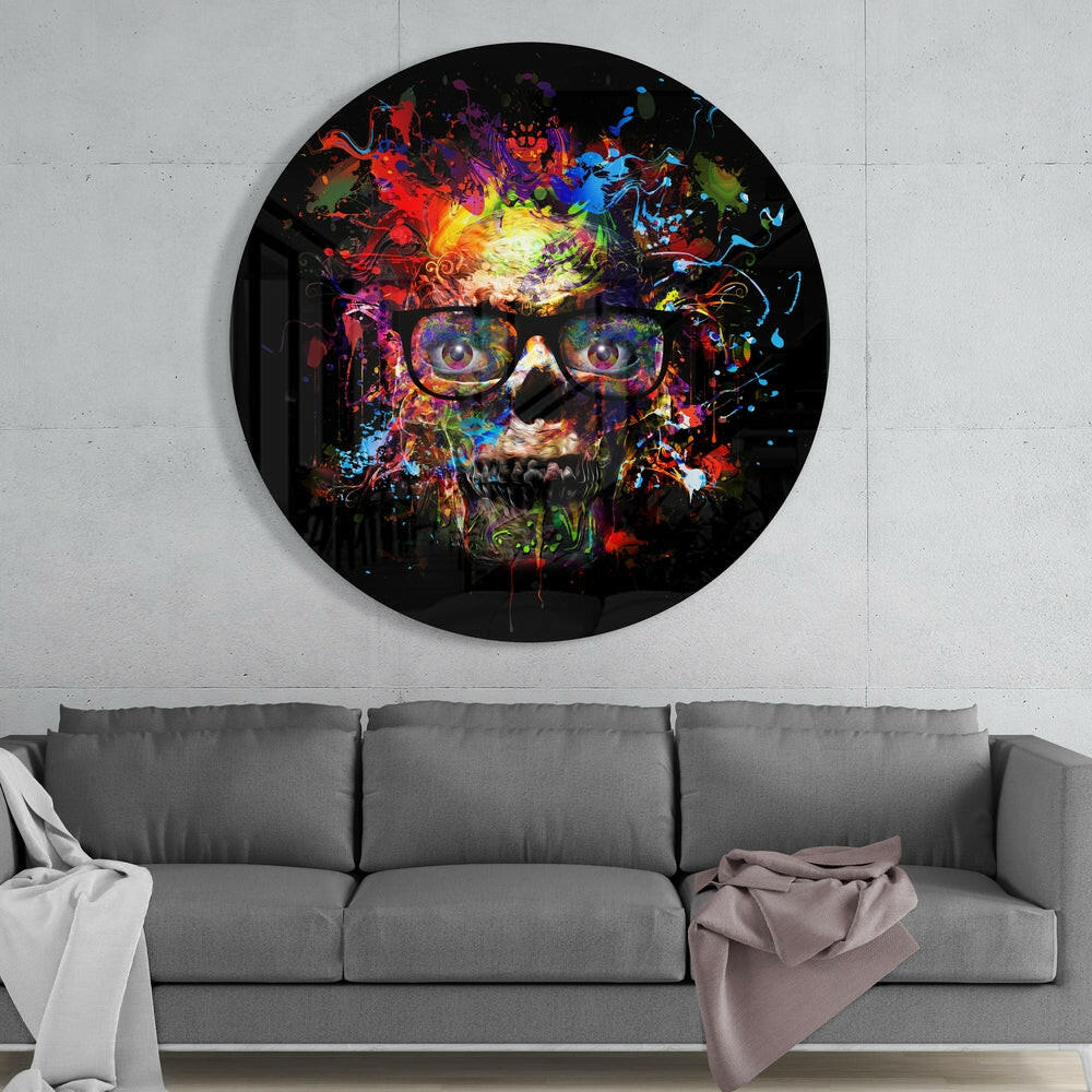 Skull Glass Wall Art.