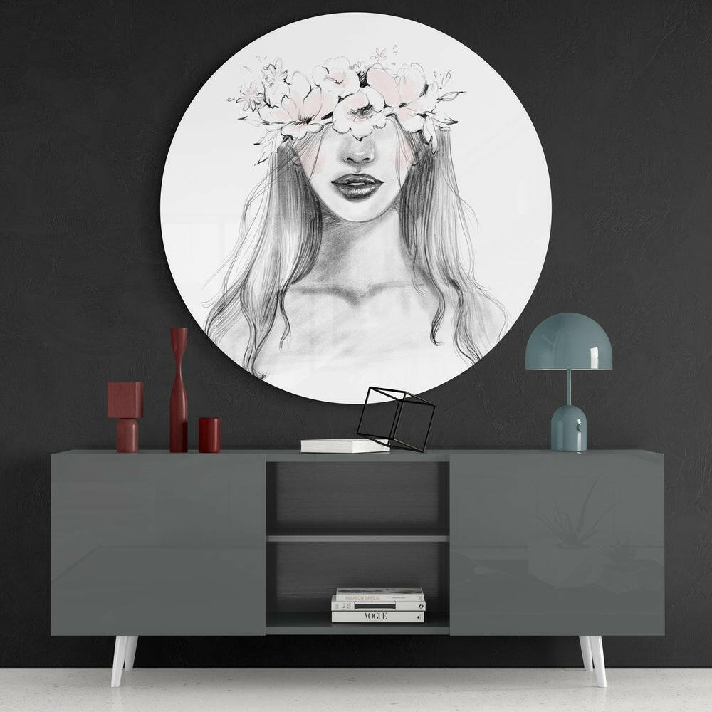 Flower Glass Wall Art.