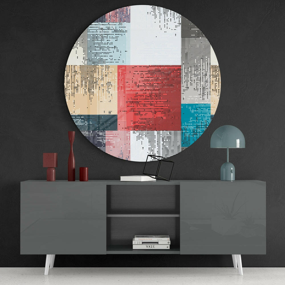 Squares Glass Wall Art.