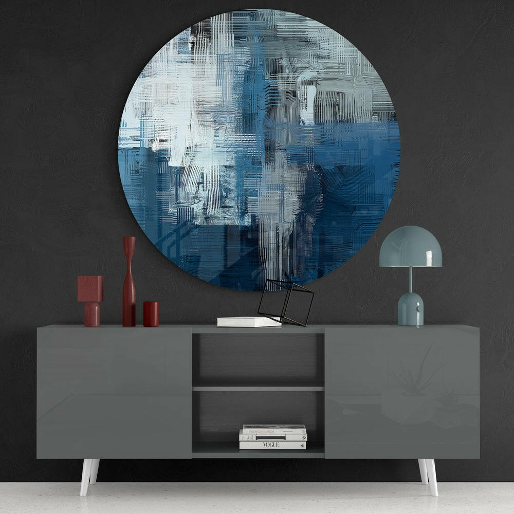 Abstract Glass Wall Art.