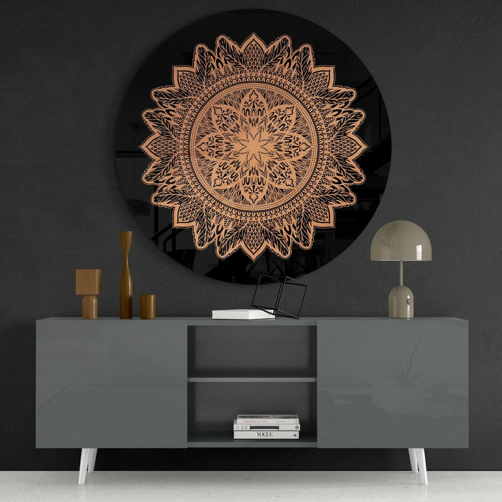 Flower Pattern Glass Wall Art.
