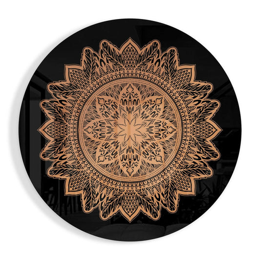 Flower Pattern Glass Wall Art.