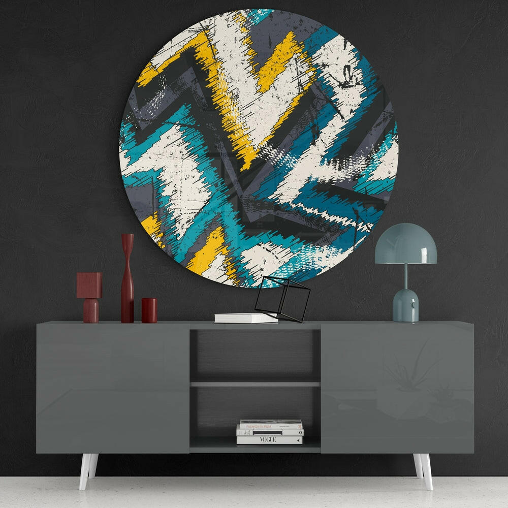 Zigzag Glass Wall Art.