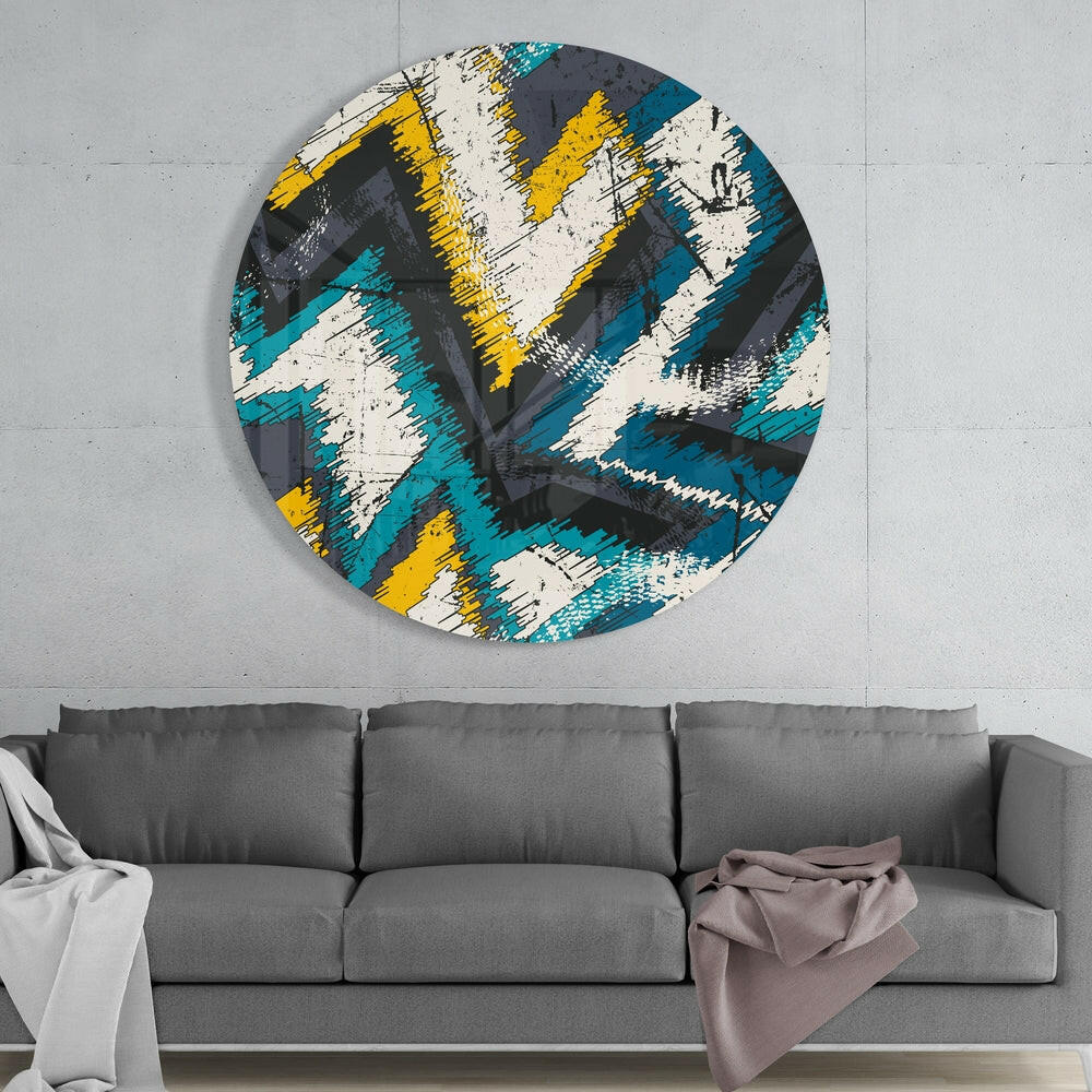 Zigzag Glass Wall Art.