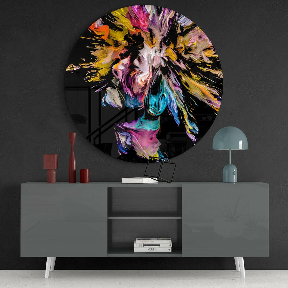 Dance of the Spirit Glass Wall Art.