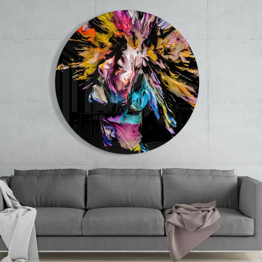 Dance of the Spirit Glass Wall Art.