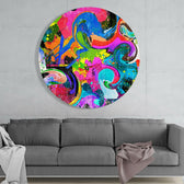 The Cycle of Colors Glass Wall Art.