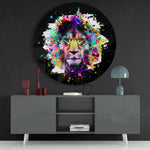 Lion Glass Wall Art.