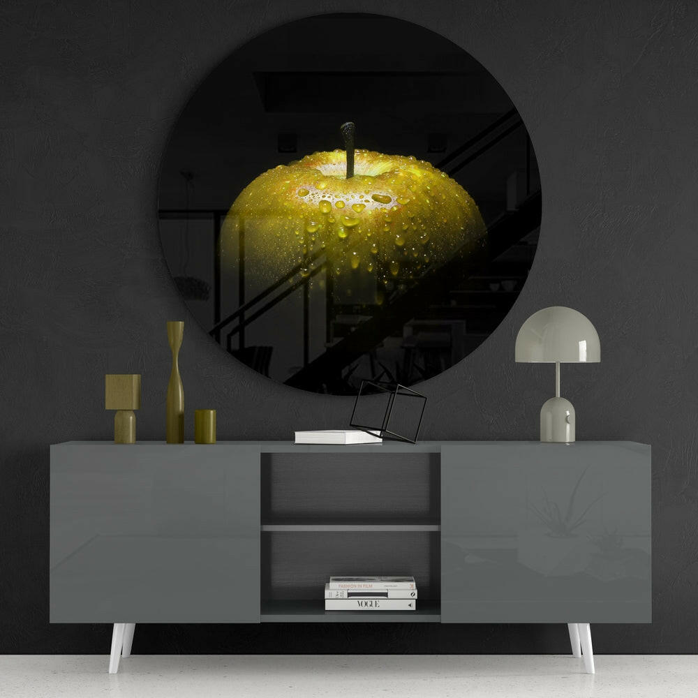 Apple Glass Wall Art.
