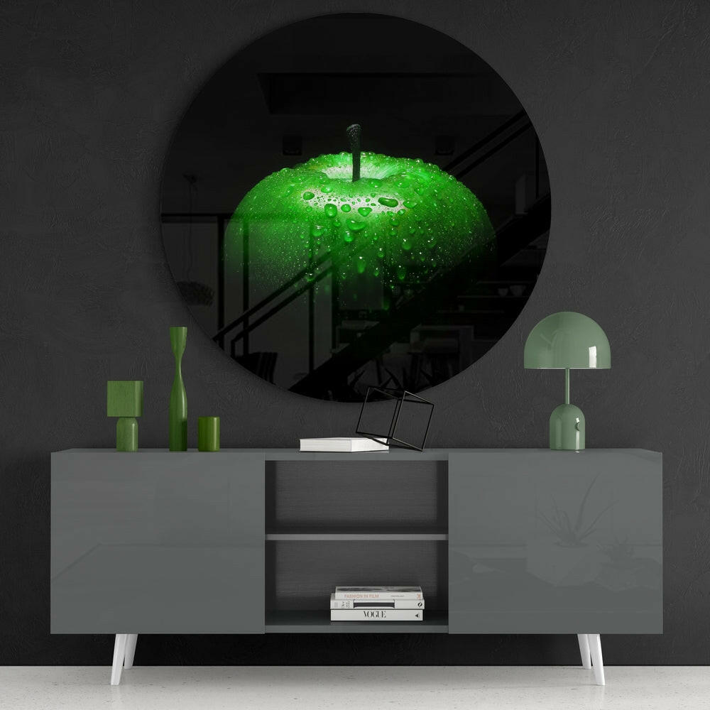 Apple Glass Wall Art.