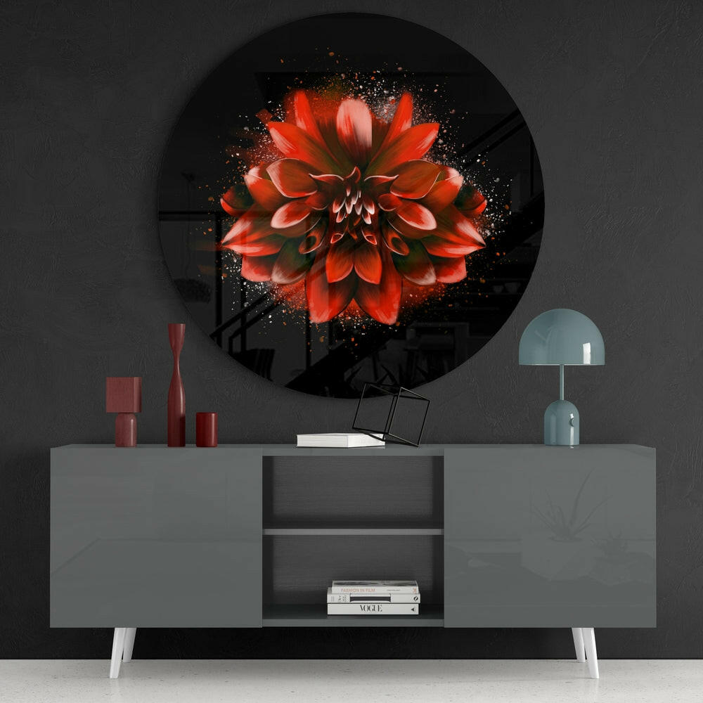 Flower Glass Wall Art.