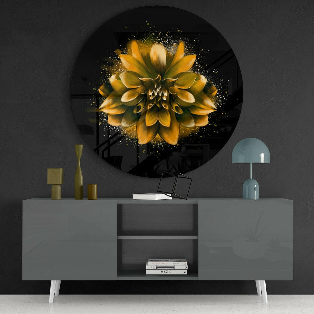 Flower Glass Wall Art.