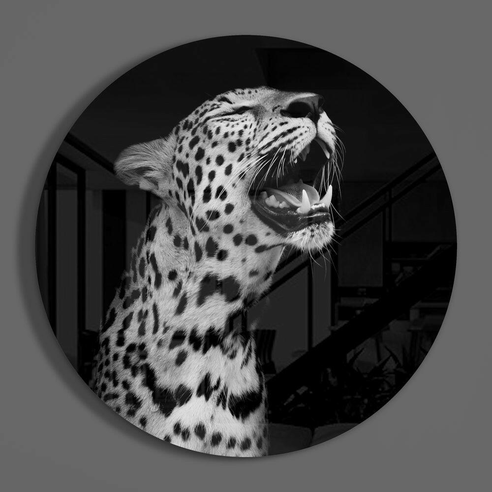 Leopard Glass Wall Art.