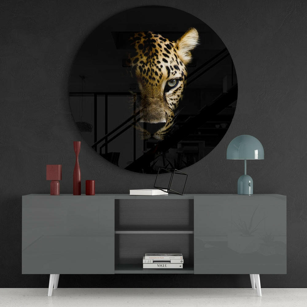 Leopard Glass Wall Art.