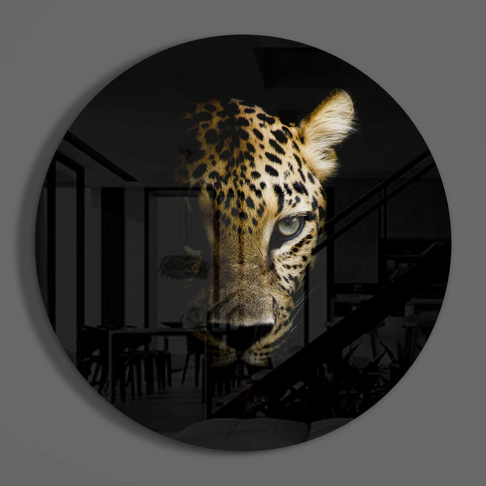 Leopard Glass Wall Art.