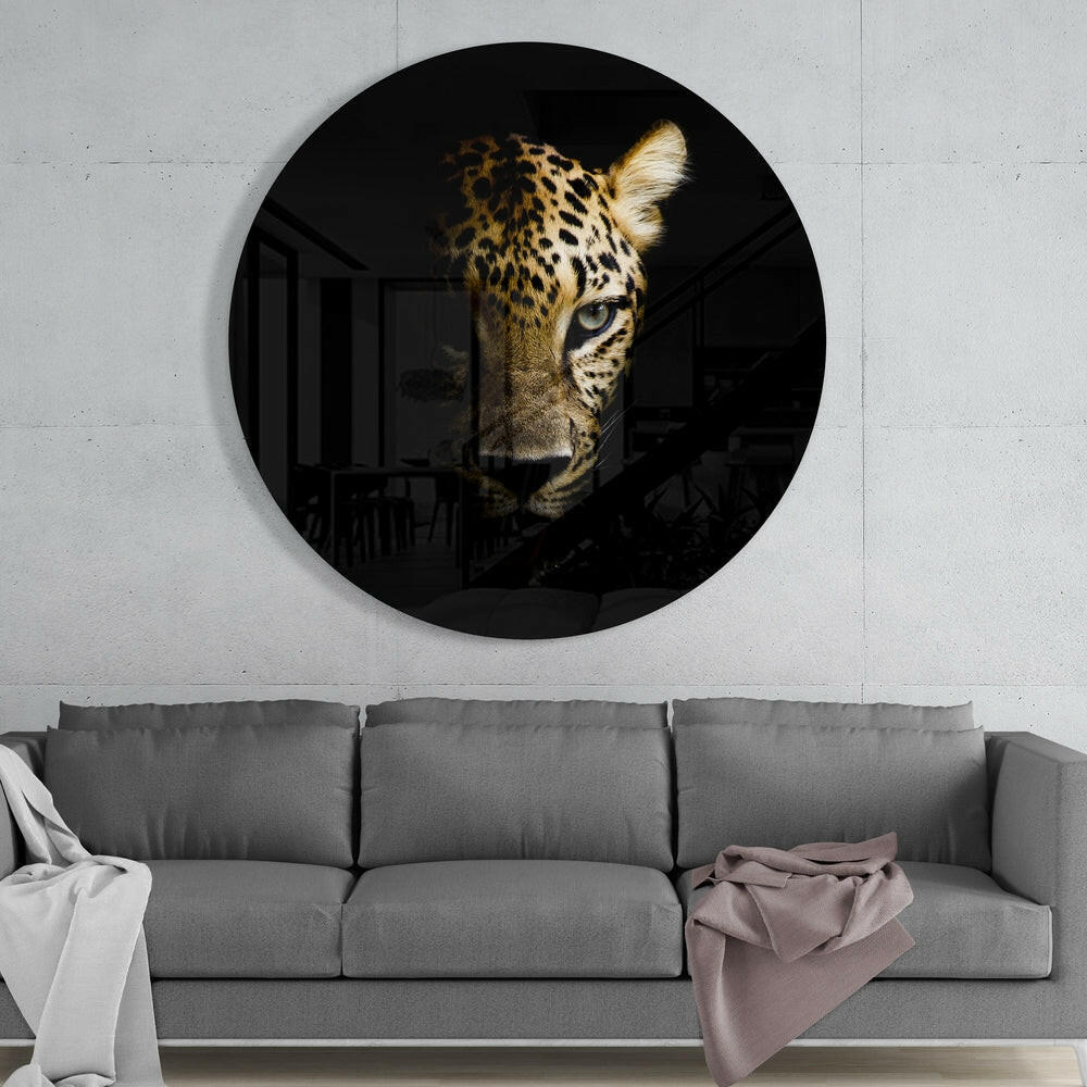Leopard Glass Wall Art.