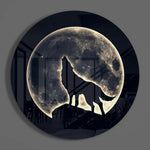 Wolf Glass Wall Art.