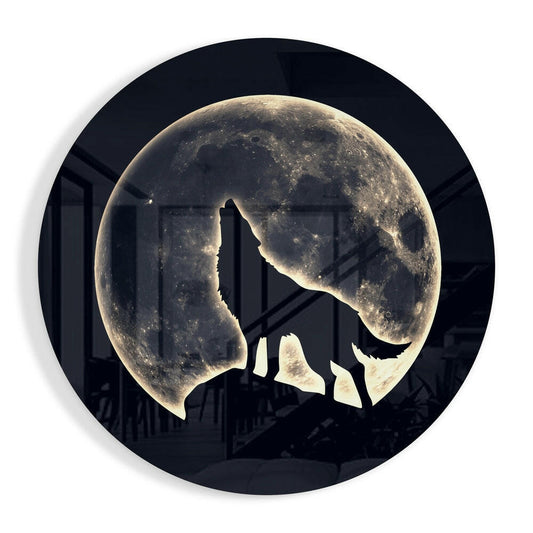 Wolf Glass Wall Art.