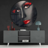 Colored Eyes Glass Wall Art.