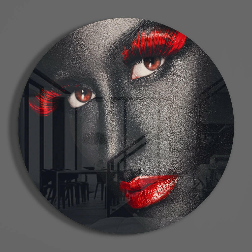 Colored Eyes Glass Wall Art.