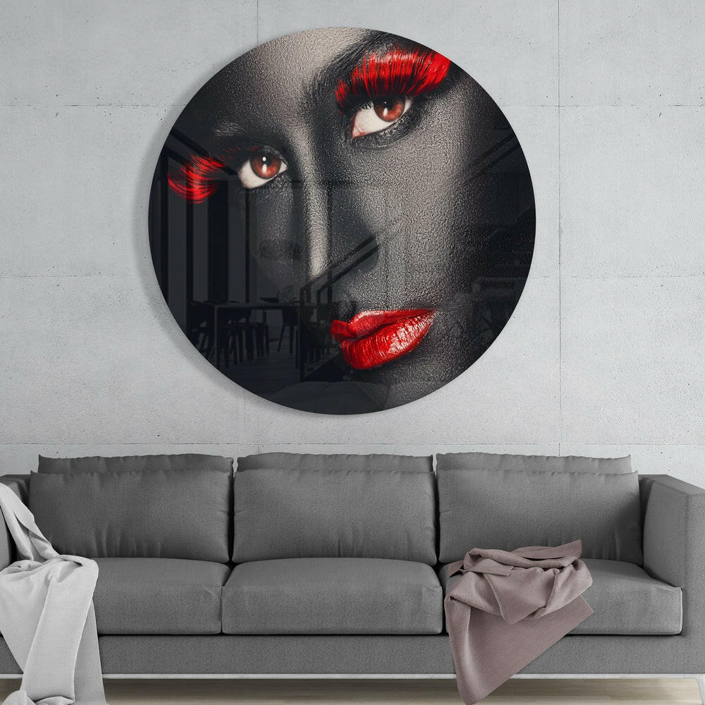 Colored Eyes Glass Wall Art.